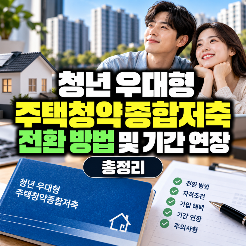 청년 우대형 주택청약종합저축 전환 방법 및 기간 연장 총정리