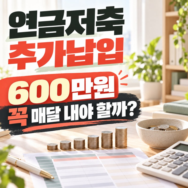 연금저축 추가납입, 12월에 몰아서 넣어도 세액공제될까?