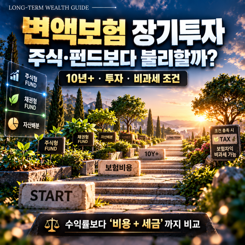 보험으로 자산을 만들면 무조건 손해일까요? 변액보험이 장기투자에서 주식·펀드보다 유리....