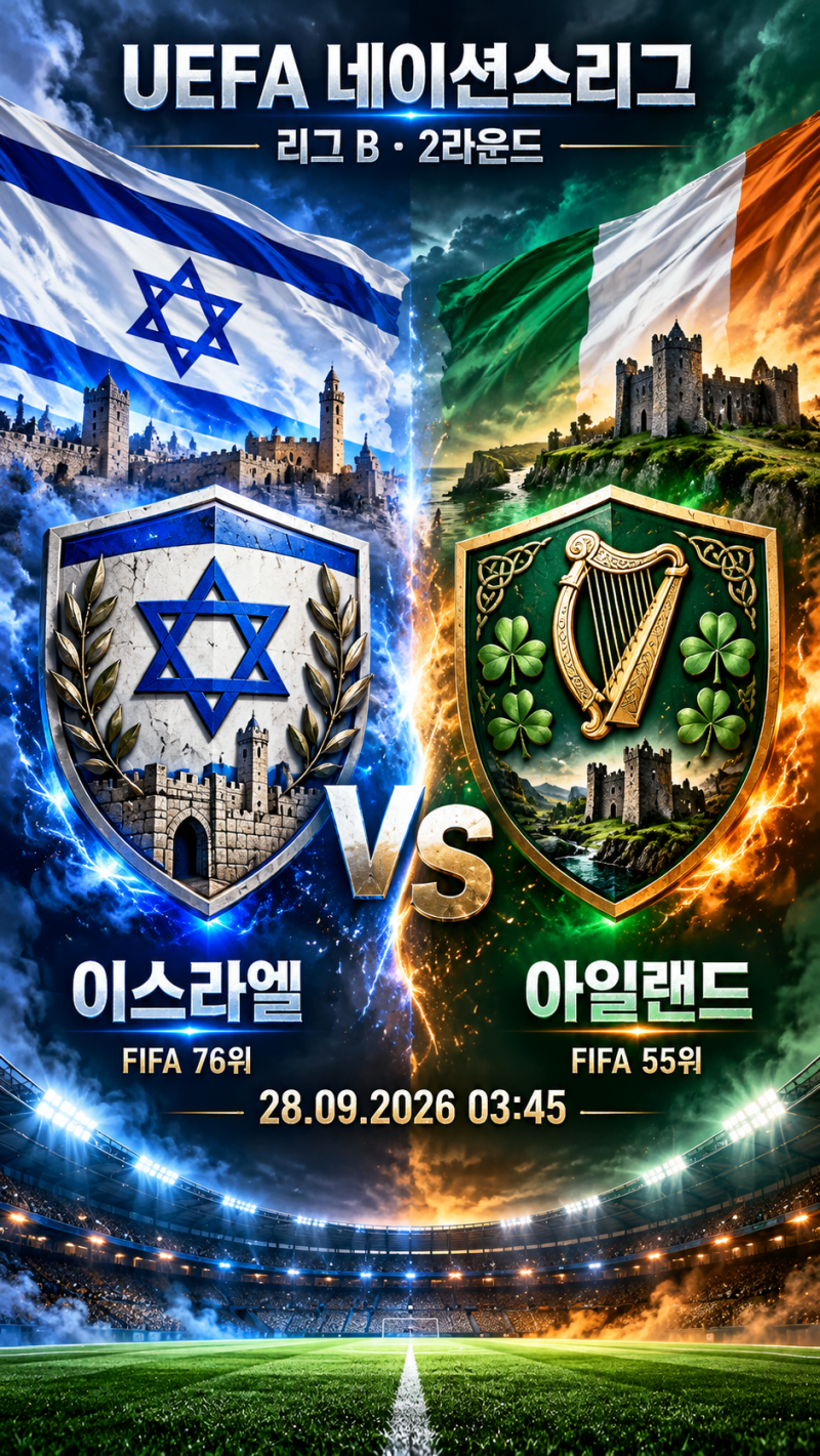 [UEFA 네이션스리그 분석] 이스라엘 vs 아일랜드, +1 핸디캡이 핵심