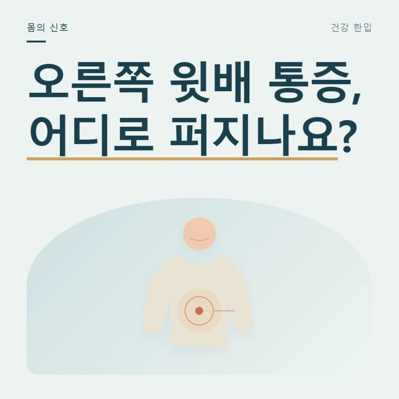 소화 후 오른쪽 윗배가 아프다면, 위장과 담낭 통증 구별