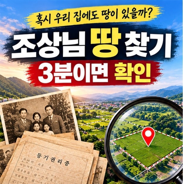 조상님 땅 찾기, 3분이면 신청…내 이름으로 남은 토지 확인하는 방법