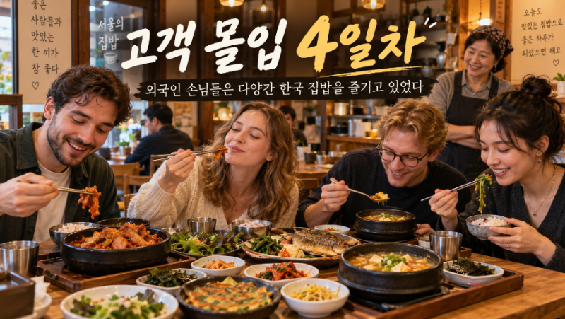 고객 몰입 4일차｜외국인 손님들은 생각보다 훨씬 다양한 한국 집밥을 먹고 있었다