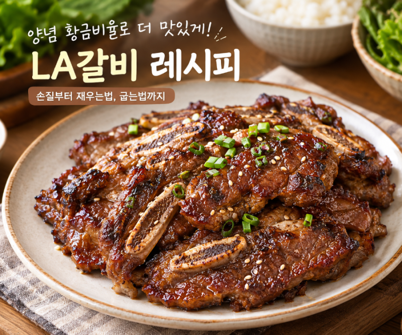 LA갈비 레시피 양념 황금비율｜부드럽게 재우는법부터 맛있게 굽는법까지