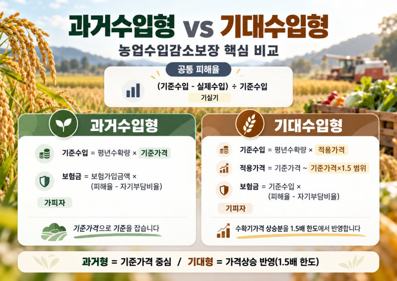 [손해평가사 농업수입안정보장] 기본이론②｜과거수입형과 기대수입형