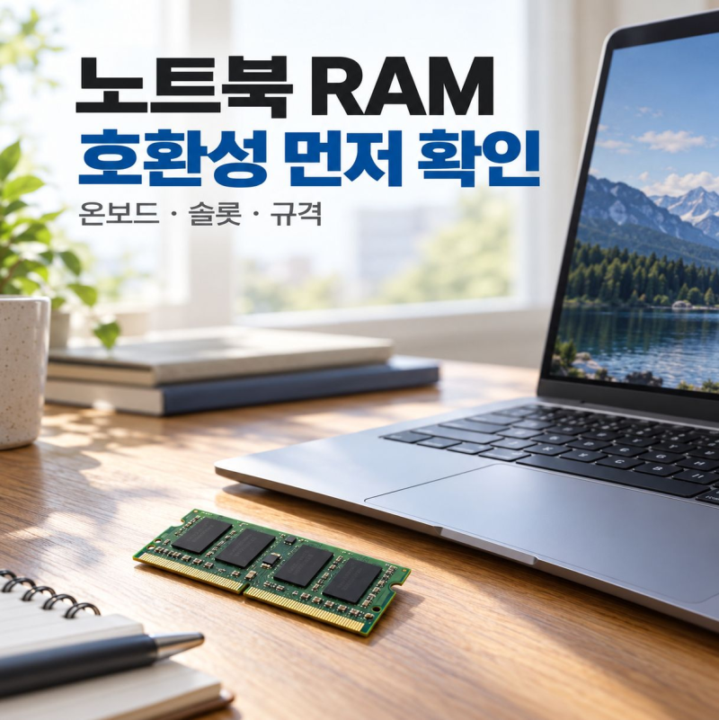 노트북 RAM 업그레이드 전 호환성 확인하는 방법