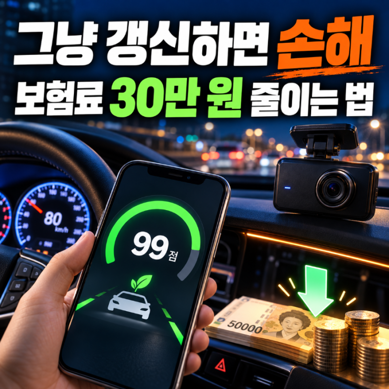 자동차보험 갱신 그냥 누르면 손해? 계기판·운전점수로 30만 원 아끼는 법