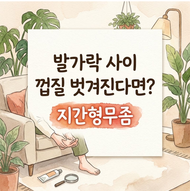 발가락 사이 껍질 벗겨진다면? 지간형무좀 초기 증상과 완치