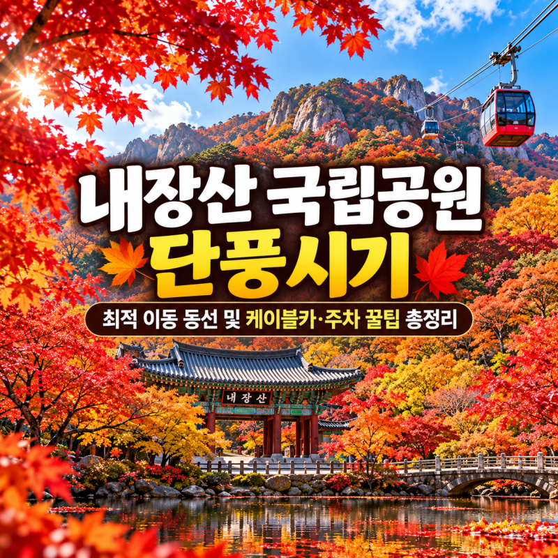 내장산 국립공원 단풍시기, 최적 이동 동선 및 케이블카·주차 꿀팁 총정리