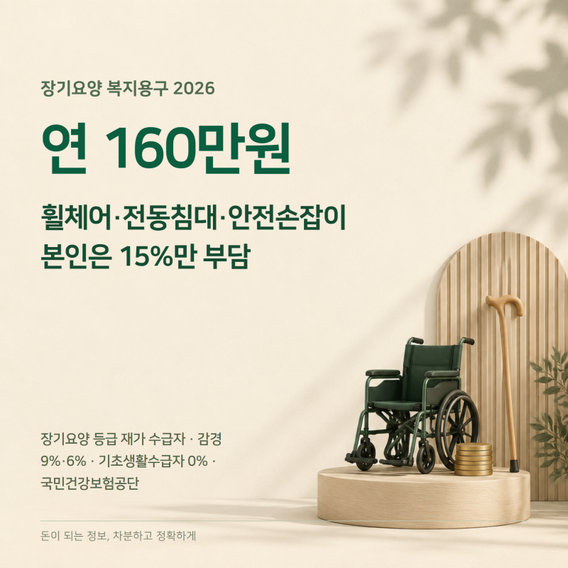 장기요양 복지용구 연 160만원, 본인은 15%만 냅니다 — 복지용구 품목·신청방법·전동침대 대....