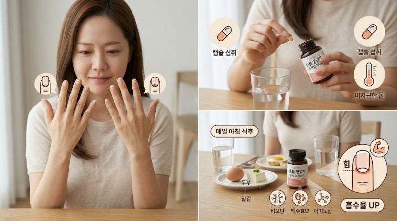 가을철 건조한 손톱 깨짐 막아준 단백질 영양제와 손톱 강화제 사용기