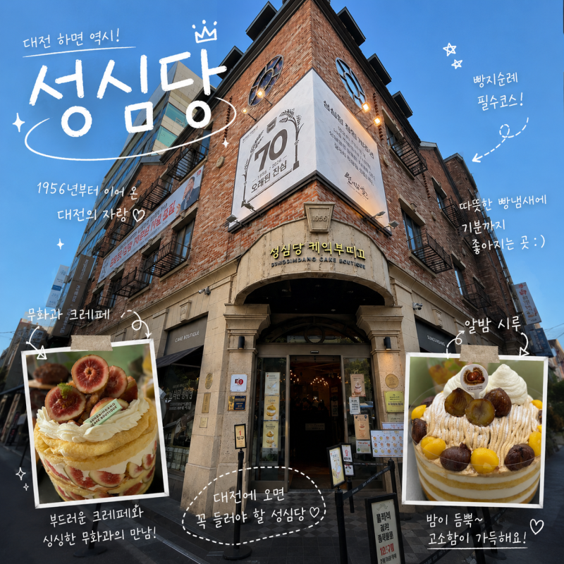 [대전] 성심당 시루케이크 케익부띠끄 : 당일치기 대전여행 필수코스 알밤시루 무화과크레페....