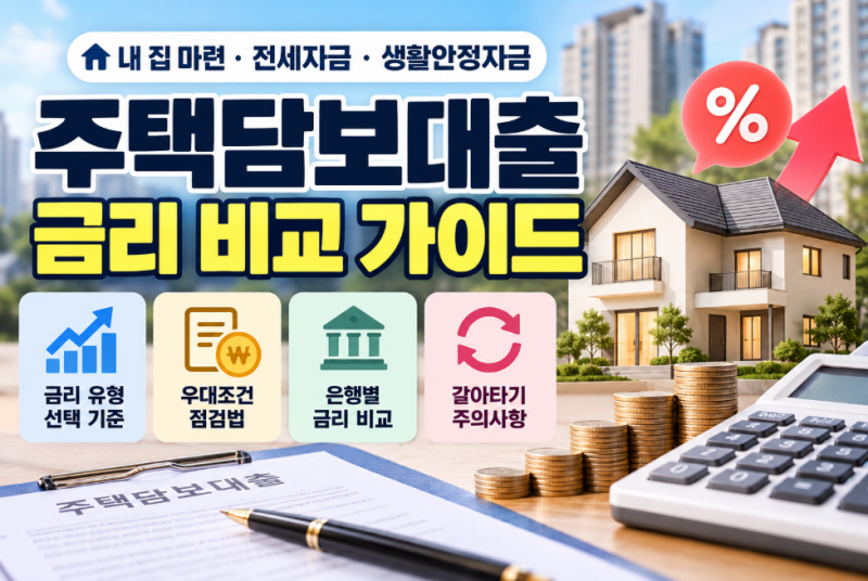 주택담보대출 금리 비교 핵심 기준: 은행별 최저금리와 우대조건 확인법