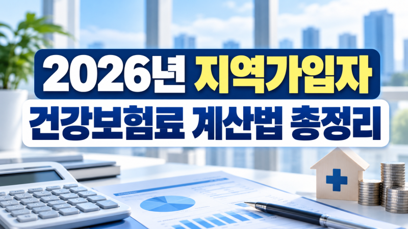 2026년 지역가입자 건강보험료 계산방법 및 소득· 재산 산정기준 총정리