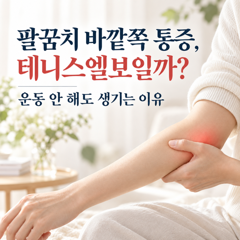 팔꿈치 바깥쪽 통증, 테니스엘보일까? 운동 안 해도 생기는 이유