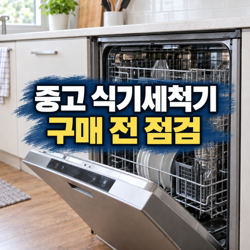 중고 식기세척기 살 때, 전원만 켜보고 가져오면 안 되는 이유