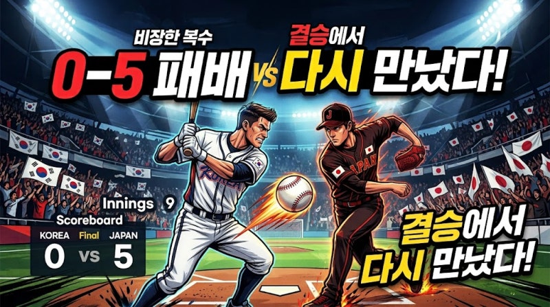 한국 야구 오늘 일본과 결승｜0-5 패배 설욕하고 5연패 금메달 가능할까?