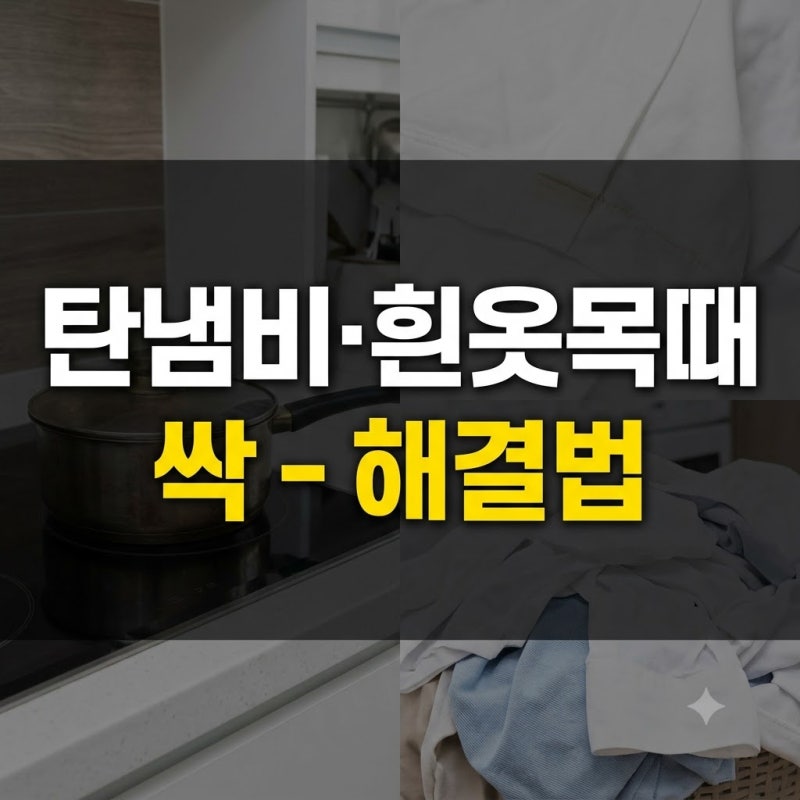 과탄산소다 탄냄비 세척 방법 및 흰옷 목때 쉽게 제거하는 팁