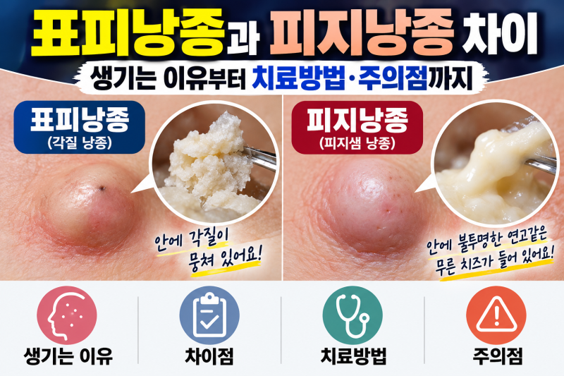 표피낭종과 피지낭종 차이, 생기는 이유부터 치료방법·주의점까지