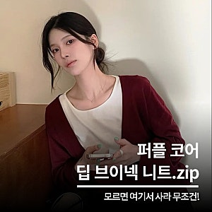 제너럴아이디어 몽돌 아수라 폴뉴아 퍼플코어 딥브이넥니트 추천