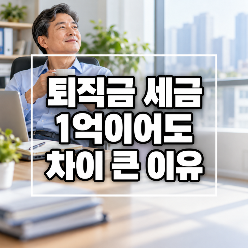 퇴직금 세금 몇프로? 1억이어도 근속연수 따라 세금 3배 차이