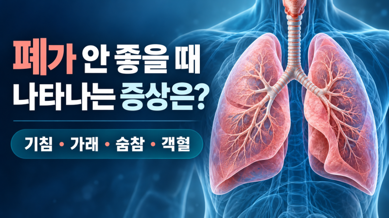 폐가 안 좋을 때 나타나는 증상은? 오래가는 기침·가래·숨참 확인하기