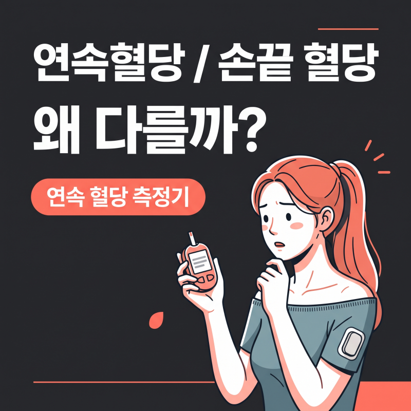 연속혈당측정기, 손끝 혈당과 수치가 다른 진짜 이유와 대처법