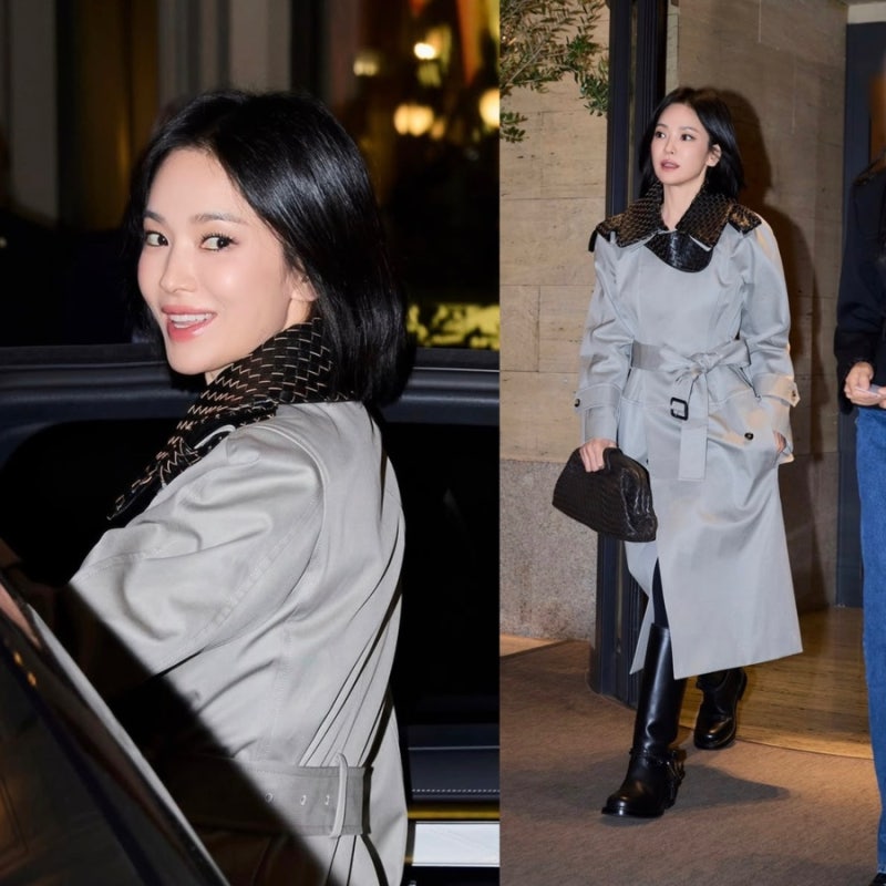 송혜교 밀라노 패션, 코트 길이가 딱 10cm만 짧았더라면!
