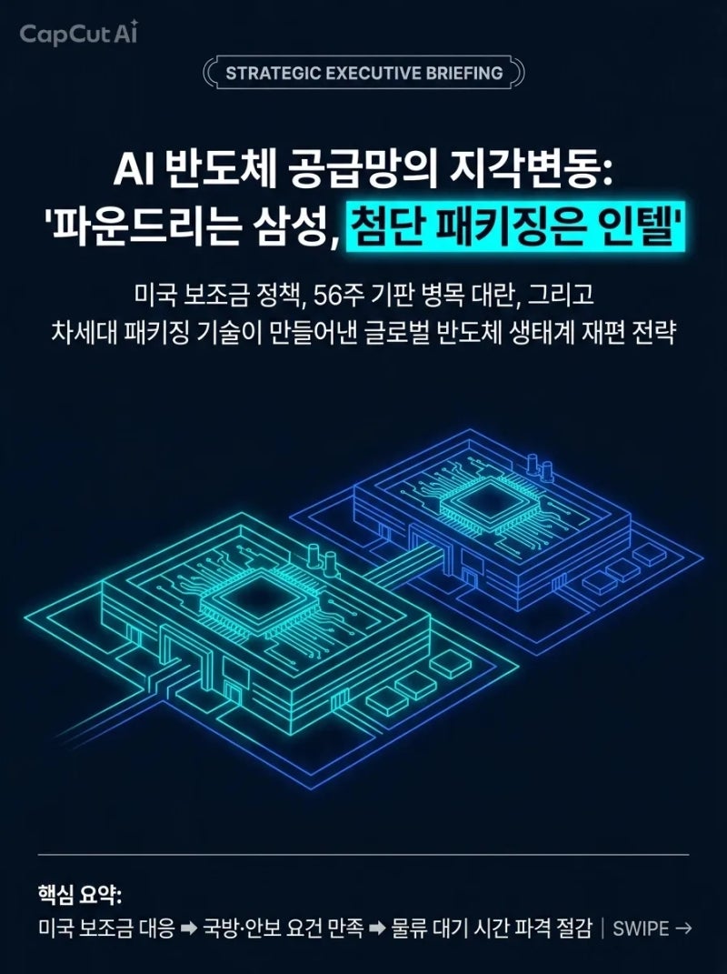 AI 반도체 공급망의 지각변동 파운드리는 삼성 패키징은 인텔 왜 이런 조합이 나왔나