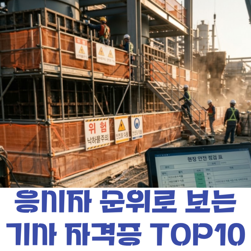 응시자 순위로 보는 기사 자격증 TOP10