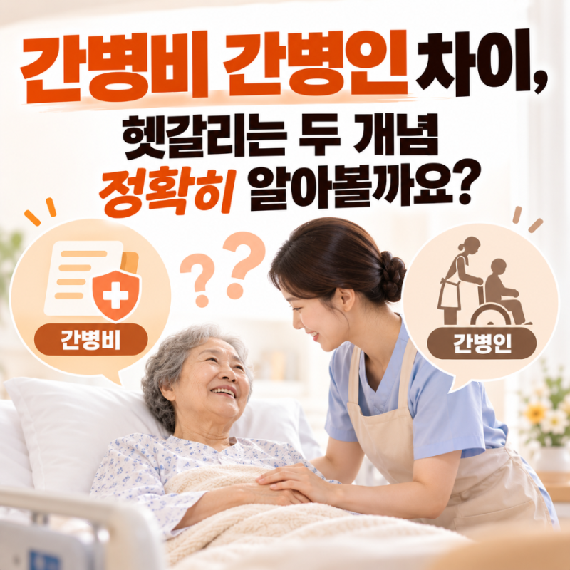 간병비 간병인 차이 헷갈리는 두 개념 정확히 알아볼까요?
