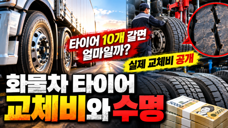 화물차 타이어 10개 교체하면 400만원? 실제 교체비와 수명, 기사들이 놀라는 유지비