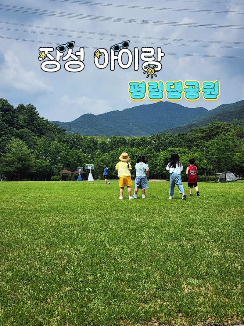 장성 아이와 가볼만한곳 평림댐공원｜잔디밭에서 신나게 놀고 장미 구경