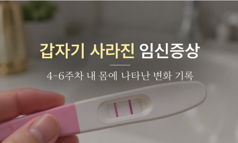 그렇게 피곤했는데 갑자기 멀쩡해졌다｜화학적유산 전 4~6주차 임신 증상 변화 기록