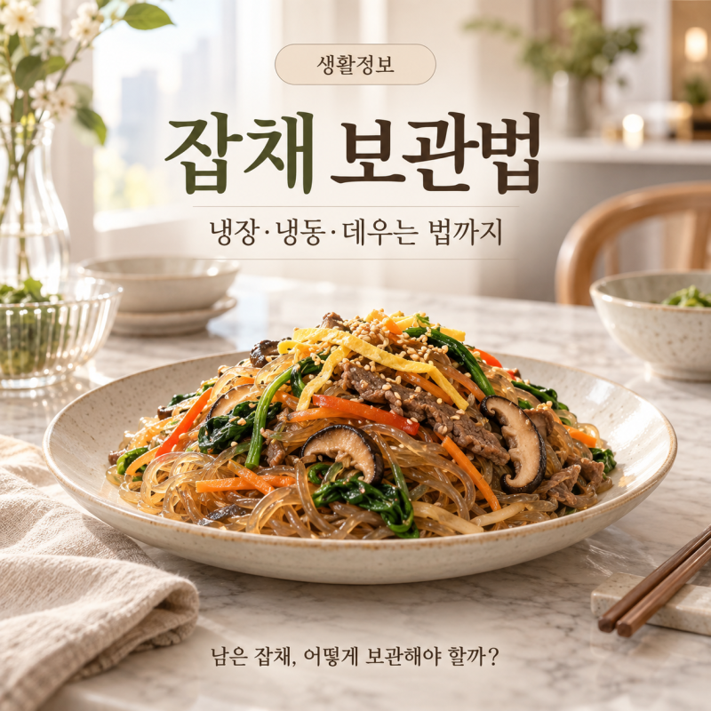 잡채 냉장보관 며칠까지? 냉동 보관법도 같이 정리