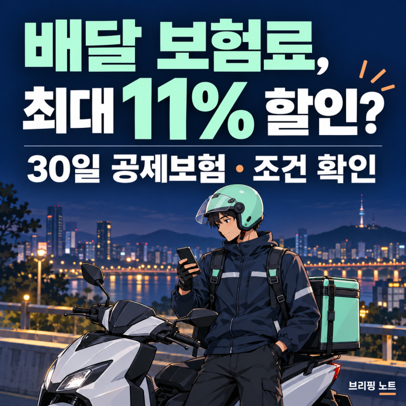 “배달 보험료, 최대 11% 줄일 수 있다?” 유상운송보험 할인 조건·신청방법