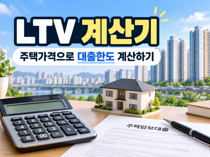 LTV 계산기 사용법, 주택가격으로 대출한도 쉽게 계산하는 방법