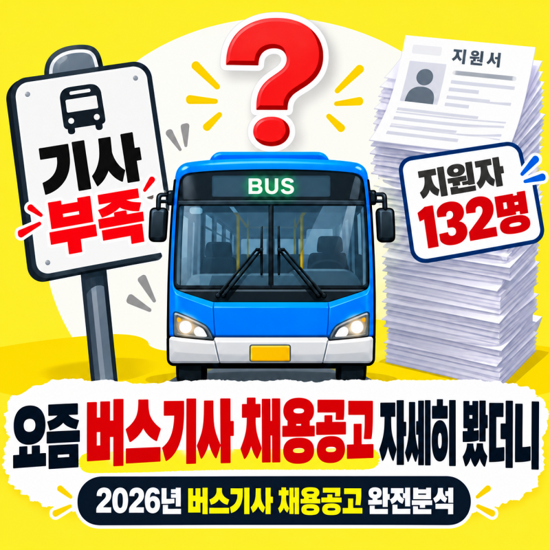 요즘 버스기사 채용공고 자세히 봤더니 2026년 버스기사 채용공고 분석