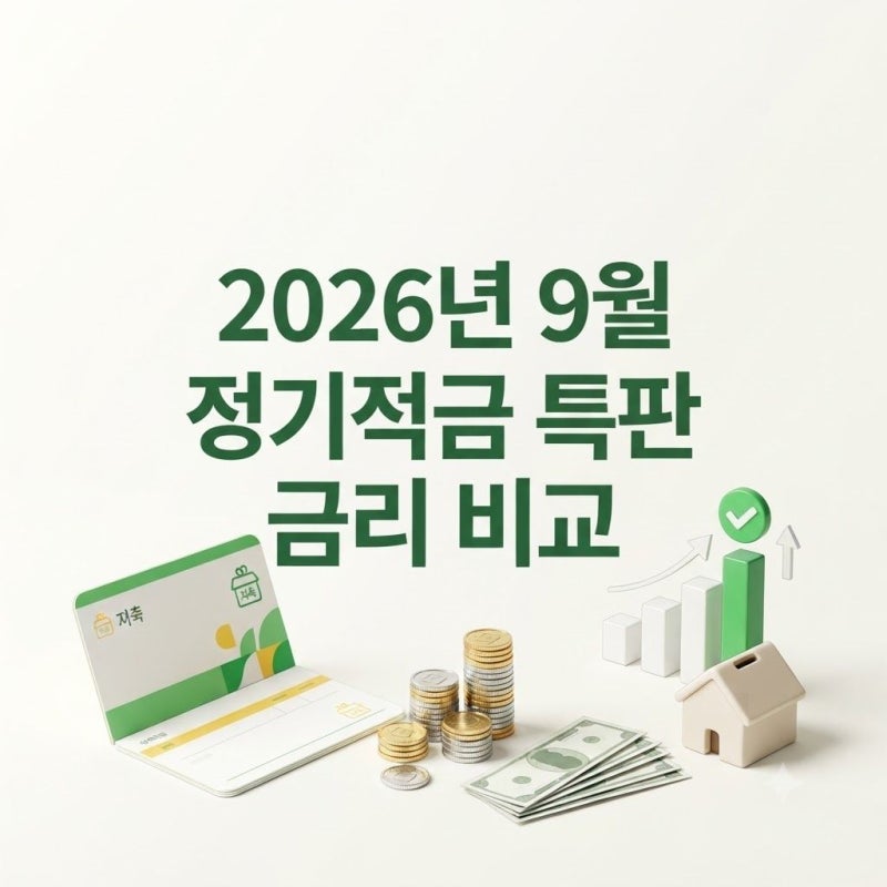 2026 정기적금 특판 금리 비교 + 농협 및 시중은행 최고금리 높은 곳 추천