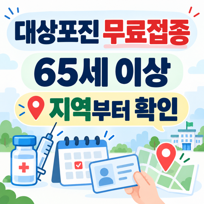 대상포진 무료 예방접종 연령, 65세 이상 지원 조건과 지역별 확인 방법