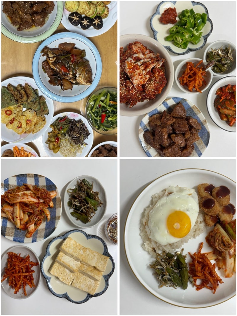 9월 넷째 주 추석 연휴 한식 주간밥상