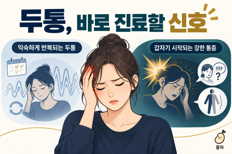 갑자기 심해진 두통, 편두통과 구분해 바로 진료할 신호