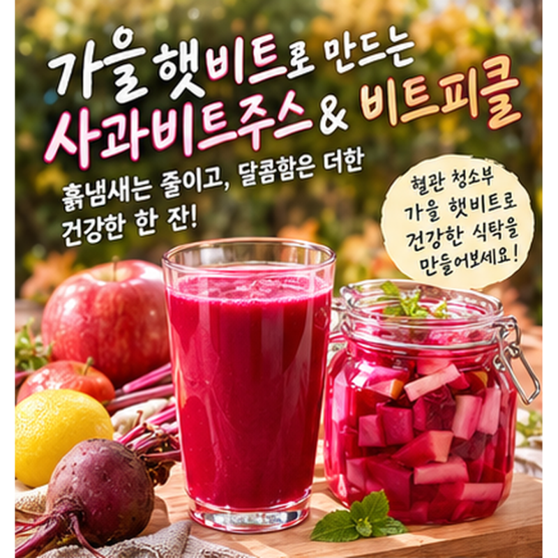 사과 곁들여 마시는 ABC주스 비율부터 아삭한 비트피클 황금레시피｜ 특유의 흙냄새 싹 없애....