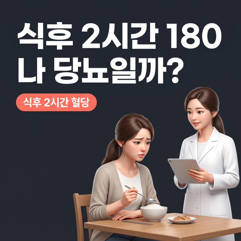 식후2시간혈당 180, 바로 당뇨병일까? 오해하기 쉬운 수치 기준