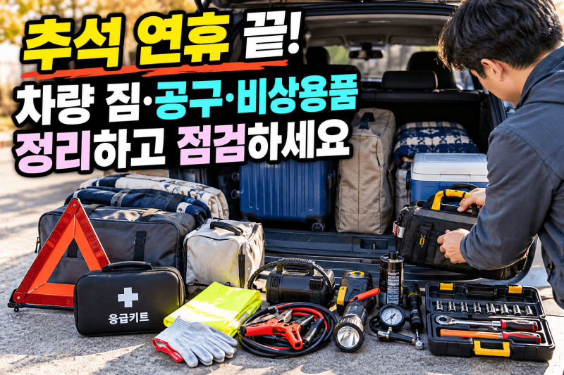 연휴 끝난 뒤 차량 트렁크 정리법｜공구·비상용품 다시 점검하는 순서