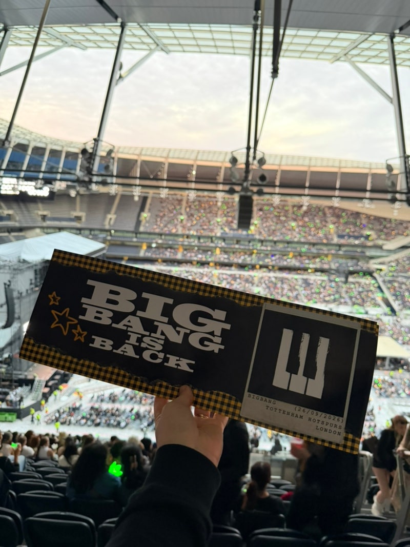 런던 빅뱅콘서트 다녀왔고등요
