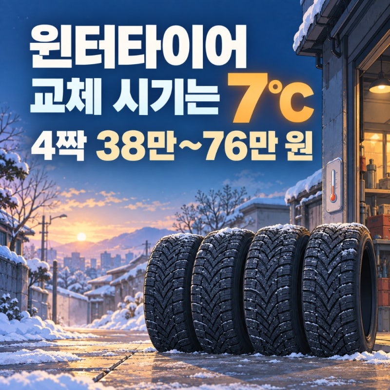 첫눈을 기다리면 늦다.. 윈터타이어 교체 시기는 '기온'으로 정해요
