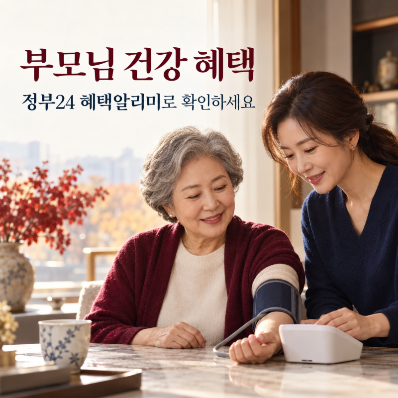 부모님 고혈압·당뇨 정부 지원, 정부24 혜택알리미로 확인하세요