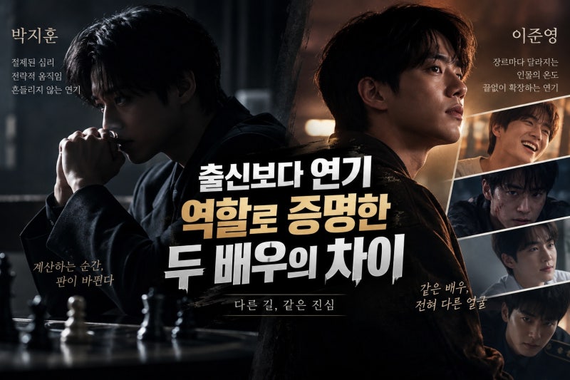 박지훈 이준영, 연기로 승부 본 배우들 대표작 차이