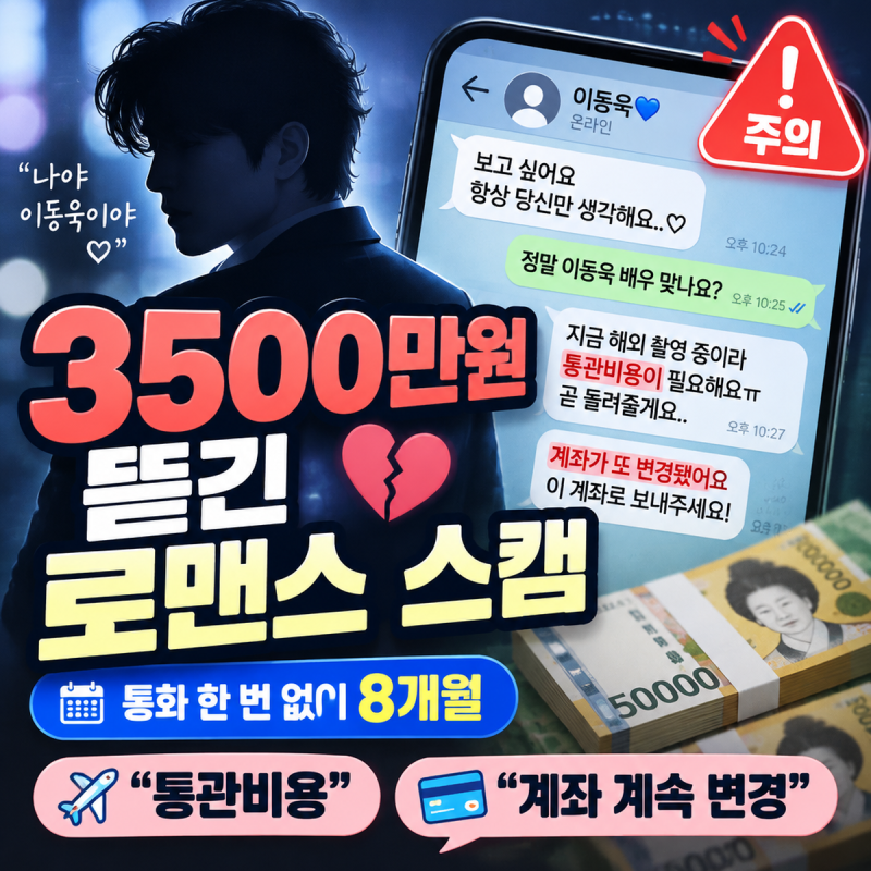 Lost 35 million won but never even had a phone call? The truth behind the Lee Dong-wook impersonation scam